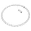 Collier Matrix Tennis, taille poire, blanc, plaqué rhodium Collier Matrix Tennis, taille poire, blanc, plaqué rhodium