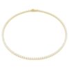 Collier Matrix Tennis, taille ronde, blanc, plaqué or Collier Matrix Tennis, taille ronde, blanc, plaqué or
