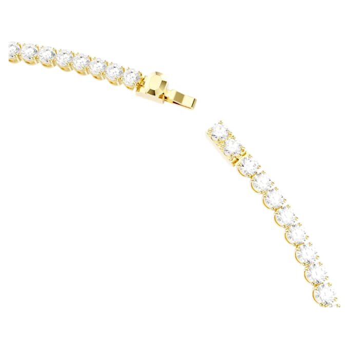 Collier Matrix Tennis, taille ronde, blanc, plaqué or Collier Matrix Tennis, taille ronde, blanc, plaqué or