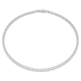 Collier Matrix Tennis, taille ronde, blanc, plaqué rhodium Collier Matrix Tennis, taille ronde, blanc, plaqué rhodium
