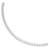 Collier Matrix Tennis, taille ronde, blanc, plaqué rhodium Collier Matrix Tennis, taille ronde, blanc, plaqué rhodium