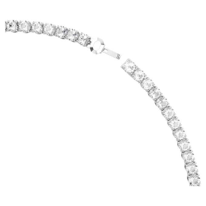 Collier Matrix Tennis, taille ronde, blanc, plaqué rhodium Collier Matrix Tennis, taille ronde, blanc, plaqué rhodium