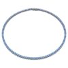 Collier Matrix Tennis, taille ronde, bleu, plaqué ruthénium Collier Matrix Tennis, taille ronde, bleu, plaqué ruthénium