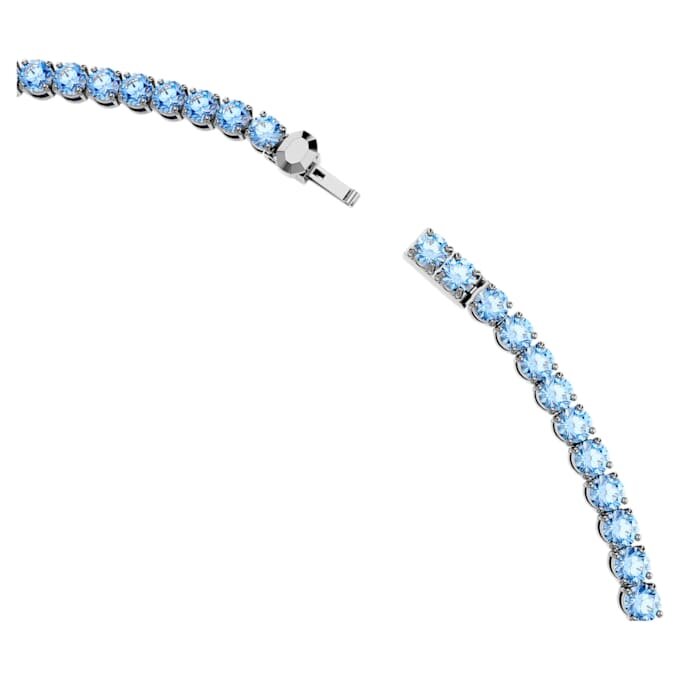 Collier Matrix Tennis, taille ronde, bleu, plaqué ruthénium Collier Matrix Tennis, taille ronde, bleu, plaqué ruthénium