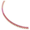 Collier Matrix Tennis, taille ronde, rose, plaqué or Collier Matrix Tennis, taille ronde, rose, plaqué or