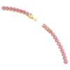 Collier Matrix Tennis, taille ronde, rose, plaqué or Collier Matrix Tennis, taille ronde, rose, plaqué or