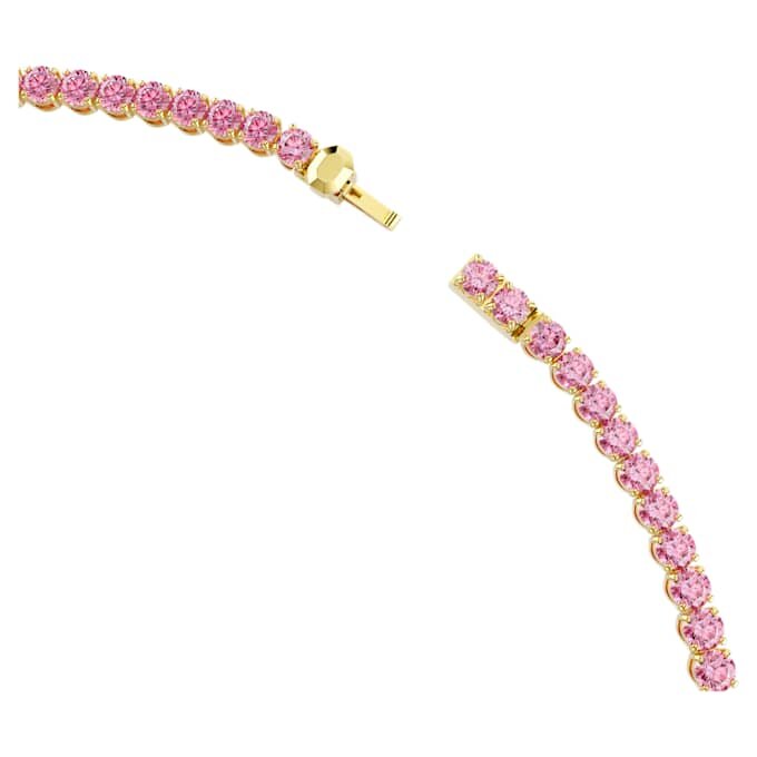 Collier Matrix Tennis, taille ronde, rose, plaqué or Collier Matrix Tennis, taille ronde, rose, plaqué or