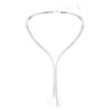 Collier Matrix Y, taille ronde, blanc, plaqué rhodium Collier Matrix Y, taille ronde, blanc, plaqué rhodium