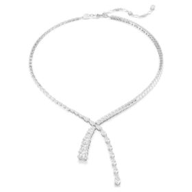 Collier Matrix Y, tailles variées, blanc, plaqué rhodium Collier Matrix Y, tailles variées, blanc, plaqué rhodium