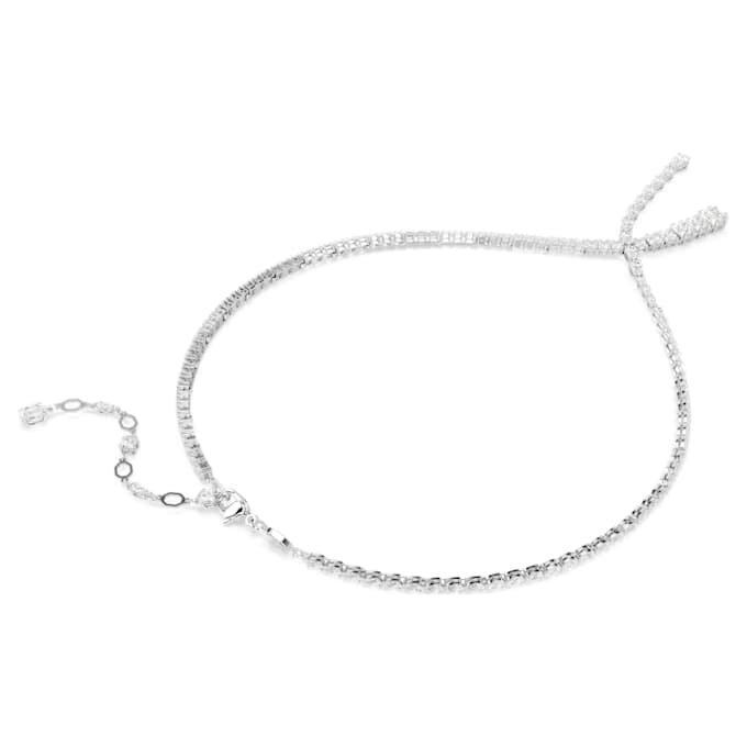 Collier Matrix Y, tailles variées, blanc, plaqué rhodium Collier Matrix Y, tailles variées, blanc, plaqué rhodium