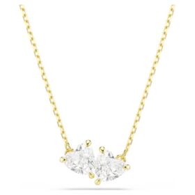collier mesmera coeur blanc plaqu or 2 280x280 - Collier Mesmera C&oelig;ur, blanc, plaqu&eacute; or
