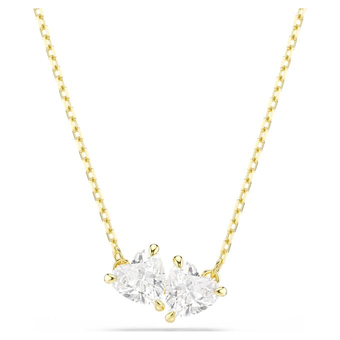 Collier Mesmera Cœur, blanc, plaqué or Collier Mesmera Cœur, blanc, plaqué or