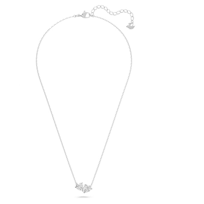 Collier Mesmera en forme de cœur, blanc, plaqué rhodium Collier Mesmera en forme de cœur, blanc, plaqué rhodium