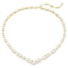 Collier Mesmera, tailles variées, blanc, plaqué or Collier Mesmera, tailles variées, blanc, plaqué or