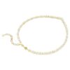Collier Mesmera, tailles variées, blanc, plaqué or Collier Mesmera, tailles variées, blanc, plaqué or