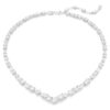 Collier Mesmera, tailles variées, blanc, plaqué rhodium Collier Mesmera, tailles variées, blanc, plaqué rhodium