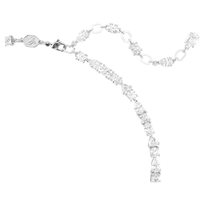 Collier Mesmera, tailles variées, blanc, plaqué rhodium Collier Mesmera, tailles variées, blanc, plaqué rhodium