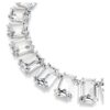 Collier Millenia à cristaux surdimensionnés, taille octogonale, blanc, plaqué rhodium Collier Millenia à cristaux surdimensionnés, taille octogonale, blanc, plaqué rhodium