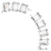 Collier Millenia à cristaux surdimensionnés, taille octogonale, blanc, plaqué rhodium Collier Millenia à cristaux surdimensionnés, taille octogonale, blanc, plaqué rhodium