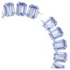 Collier Millenia : cristaux surdimensionnés, taille octogonale, bleus, plaqué rhodium Collier Millenia : cristaux surdimensionnés, taille octogonale, bleus, plaqué rhodium
