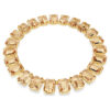 Collier Millenia : cristaux surdimensionnés, taille octogonale, couleur caramel, plaqué or Collier Millenia : cristaux surdimensionnés, taille octogonale, couleur caramel, plaqué or