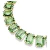 Collier Millenia à cristaux surdimensionnés, taille octogonale, vert, plaqué or Collier Millenia à cristaux surdimensionnés, taille octogonale, vert, plaqué or