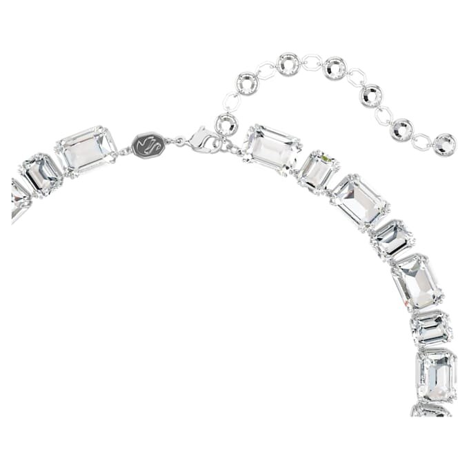 Collier Millenia à taille octogonale, blanc, plaqué rhodium Collier Millenia à taille octogonale, blanc, plaqué rhodium