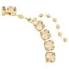 Collier Millenia, taille octogonale, couleur caramel, plaqué or Collier Millenia, taille octogonale, couleur caramel, plaqué or