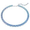 Collier Millenia, taille octogonale, dégradé de couleurs, bleu, plaqué rhodium Collier Millenia, taille octogonale, dégradé de couleurs, bleu, plaqué rhodium