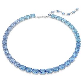 Collier Millenia, taille octogonale, dégradé de couleurs, bleu, plaqué rhodium Collier Millenia, taille octogonale, dégradé de couleurs, bleu, plaqué rhodium