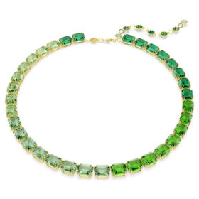 Collier Millenia, taille octogonale, dégradé de couleurs, vert, plaqué or Collier Millenia, taille octogonale, dégradé de couleurs, vert, plaqué or