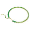 Collier Millenia, taille octogonale, dégradé de couleurs, vert, plaqué or