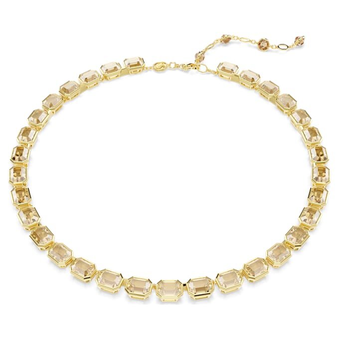 Collier Millenia, taille octogonale, jaune, plaqué or Collier Millenia, taille octogonale, jaune, plaqué or
