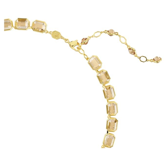 Collier Millenia, taille octogonale, jaune, plaqué or Collier Millenia, taille octogonale, jaune, plaqué or