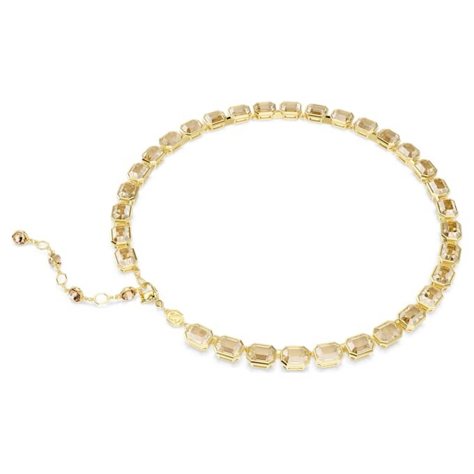 Collier Millenia, taille octogonale, jaune, plaqué or Collier Millenia, taille octogonale, jaune, plaqué or