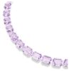 Collier Millenia à taille octogonale, violet, plaqué or Collier Millenia à taille octogonale, violet, plaqué or