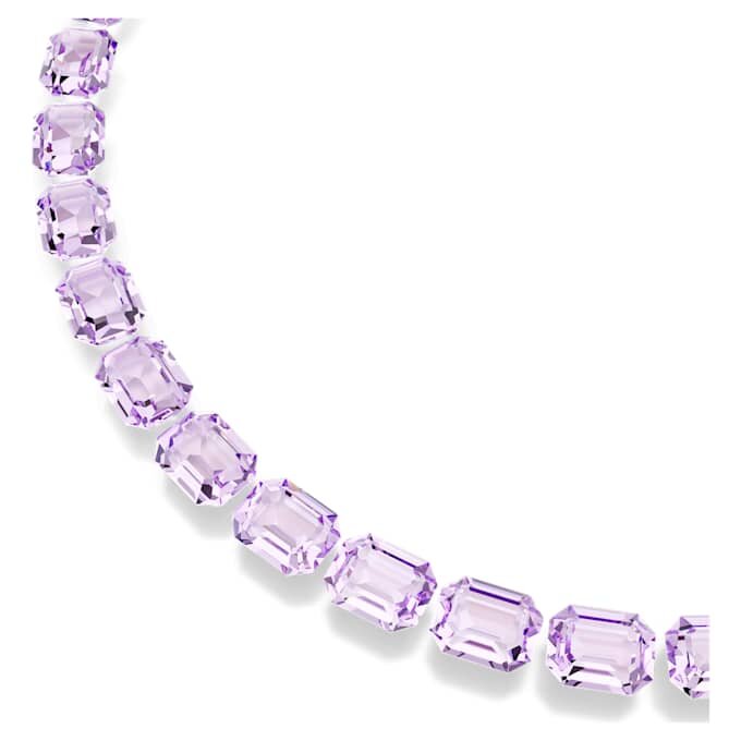 Collier Millenia à taille octogonale, violet, plaqué or Collier Millenia à taille octogonale, violet, plaqué or