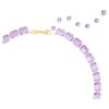 Collier Millenia à taille octogonale, violet, plaqué or Collier Millenia à taille octogonale, violet, plaqué or