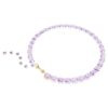 Collier Millenia à taille octogonale, violet, plaqué or Collier Millenia à taille octogonale, violet, plaqué or