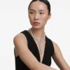 Collier Millenia, tailles variées, blanc, plaqué rhodium Collier Millenia, tailles variées, blanc, plaqué rhodium