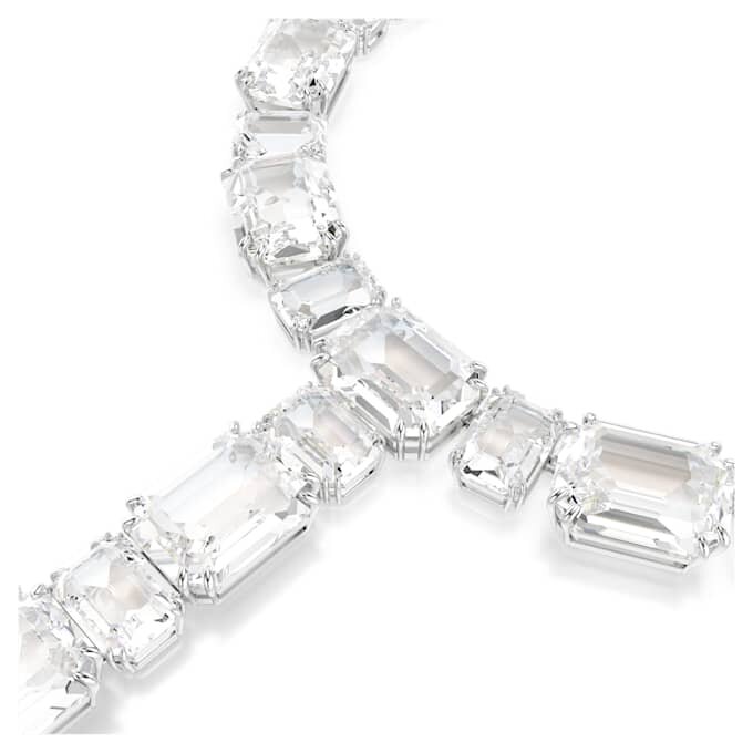 Collier Millenia, tailles variées, blanc, plaqué rhodium Collier Millenia, tailles variées, blanc, plaqué rhodium