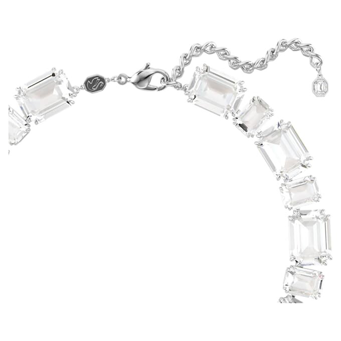 Collier Millenia, tailles variées, blanc, plaqué rhodium Collier Millenia, tailles variées, blanc, plaqué rhodium