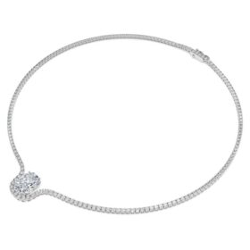 Collier Octagon, diamants synthétiques 12,86 ct au total, forme octogonale, or blanc 18 carats Collier Octagon, diamants synthétiques 12,86 ct au total, forme octogonale, or blanc 18 carats