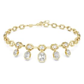 Collier octogonal avec diamants synthétiques, 12,56 ct au total, formes variées, or jaune 18 carats Collier octogonal avec diamants synthétiques, 12,56 ct au total, formes variées, or jaune 18 carats