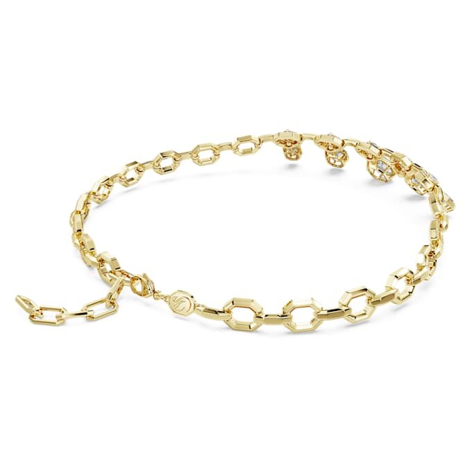 Collier octogonal avec diamants synthétiques, 12,56 ct au total, formes variées, or jaune 18 carats Collier octogonal avec diamants synthétiques, 12,56 ct au total, formes variées, or jaune 18 carats