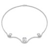 Collier octogonal avec diamants synthétiques, 19,90 ct au total, forme octogonale, or blanc 18 carats Collier octogonal avec diamants synthétiques, 19,90 ct au total, forme octogonale, or blanc 18 carats