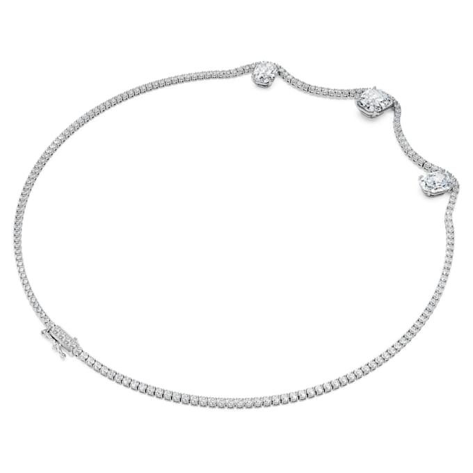 Collier octogonal avec diamants synthétiques, 19,90 ct au total, forme octogonale, or blanc 18 carats Collier octogonal avec diamants synthétiques, 19,90 ct au total, forme octogonale, or blanc 18 carats