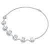 Collier octogonal avec diamants synthétiques, 37,70 ct au total, forme octogonale, or blanc 18 carats Collier octogonal avec diamants synthétiques, 37,70 ct au total, forme octogonale, or blanc 18 carats