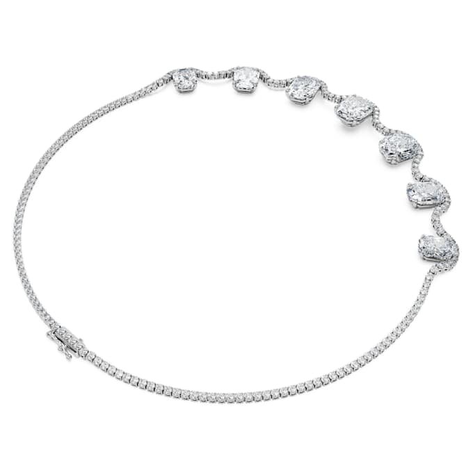 Collier octogonal avec diamants synthétiques, 37,70 ct au total, forme octogonale, or blanc 18 carats Collier octogonal avec diamants synthétiques, 37,70 ct au total, forme octogonale, or blanc 18 carats