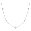 Collier octogonal avec diamants synthétiques de 0,7 ct au total, forme ronde, argent sterling Collier octogonal avec diamants synthétiques de 0,7 ct au total, forme ronde, argent sterling
